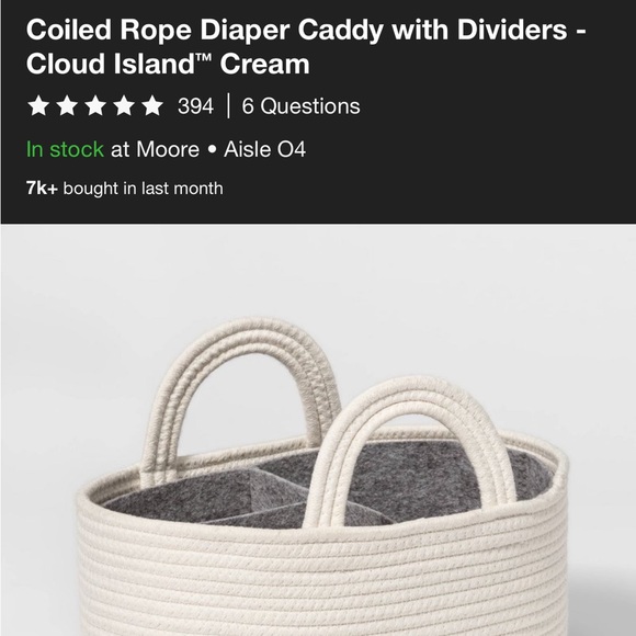 Coiled Rope Diaper Caddy - Picture 5 of 6